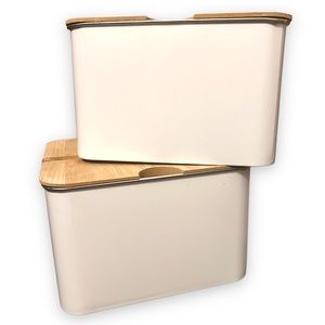 Tin/Aluminum Storage bins 6x6”- set of 2